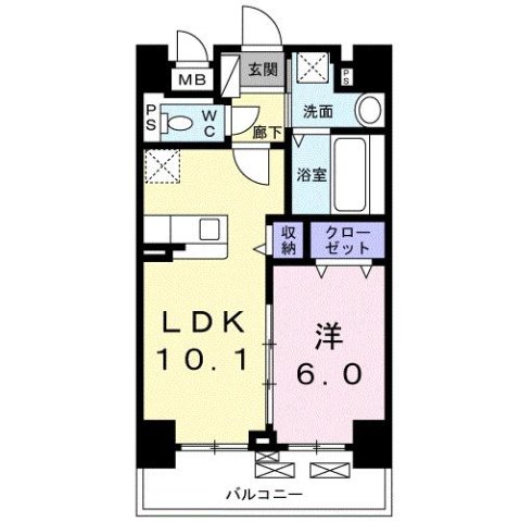 神戸市東灘区深江本町(阪神本線深江)のマンション賃貸物件 間取画像