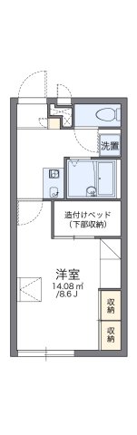 神戸市北区道場町日下部(神戸電鉄三田線道場南口)のアパート賃貸物件 間取画像