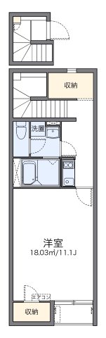 神戸市北区藤原台北町(神戸電鉄三田線岡場)のアパート賃貸物件 間取画像