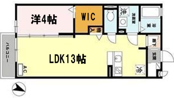 神戸市北区谷上南町(神戸電鉄有馬線谷上)のアパート賃貸物件 間取画像