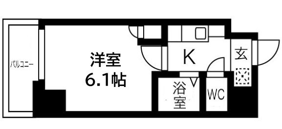 神戸市中央区生田町(JR東海道本線(近畿)三ノ宮)のマンション賃貸物件 間取画像