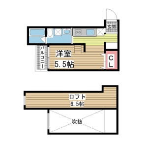 神戸市須磨区小寺町(JR山陽本線鷹取)のアパート賃貸物件 間取画像