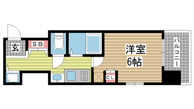 神戸市中央区日暮通(JR東海道本線(近畿)三ノ宮)のマンション賃貸物件 間取画像
