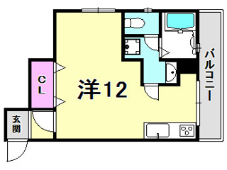 神戸市灘区灘北通(JR東海道本線(近畿)灘)のマンション賃貸物件 間取画像