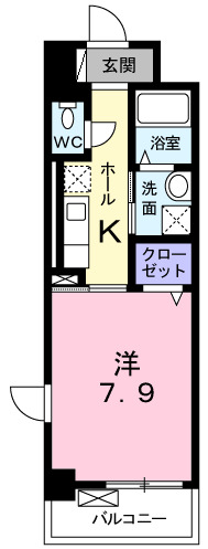 明石市朝霧東町(JR山陽本線朝霧)のマンション賃貸物件 間取画像