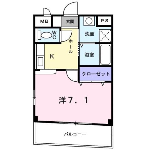 尼崎市東難波町(阪神本線尼崎)のマンション賃貸物件 間取画像