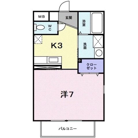 神戸市北区鈴蘭台北町(神戸電鉄有馬線鈴蘭台)のアパート賃貸物件 間取画像