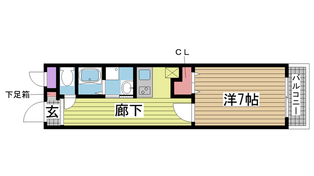 神戸市東灘区住吉宮町(JR東海道本線(近畿)住吉)のマンション賃貸物件 間取画像