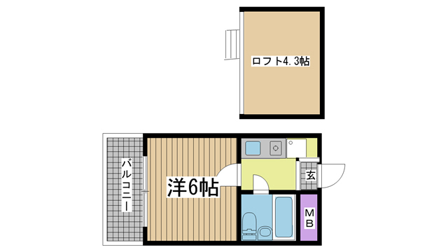 神戸市中央区加納町(神戸市営地下鉄線新神戸)のマンション賃貸物件 間取画像