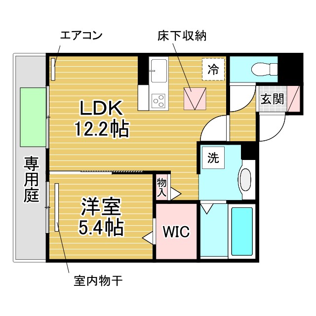 神戸市灘区中郷町(JR東海道本線(近畿)六甲道)のアパート賃貸物件 間取画像