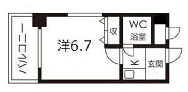 神戸市中央区筒井町(阪急神戸線春日野道)のマンション賃貸物件 間取画像