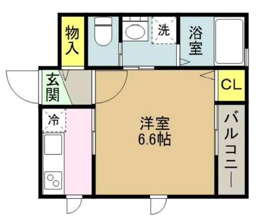 神戸市中央区下山手通(神戸高速線西元町)のアパート賃貸物件 間取画像