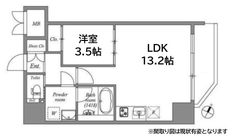 神戸市中央区日暮通(JR東海道本線(近畿)三ノ宮)のマンション賃貸物件 間取画像