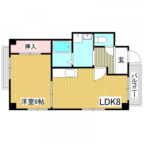 神戸市長田区野田町(神戸市営地下鉄海岸線駒ヶ林)のマンション賃貸物件 間取画像