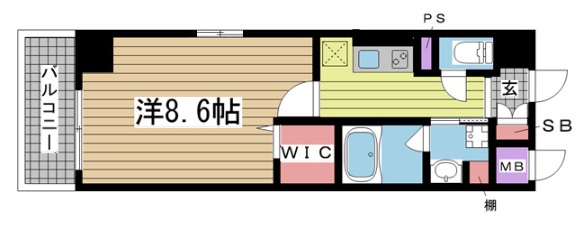 神戸市中央区加納町(JR東海道本線(近畿)三ノ宮)のマンション賃貸物件 間取画像