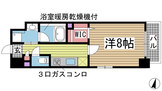 神戸市中央区楠町(JR東海道本線(近畿)神戸)のマンション賃貸物件 間取画像