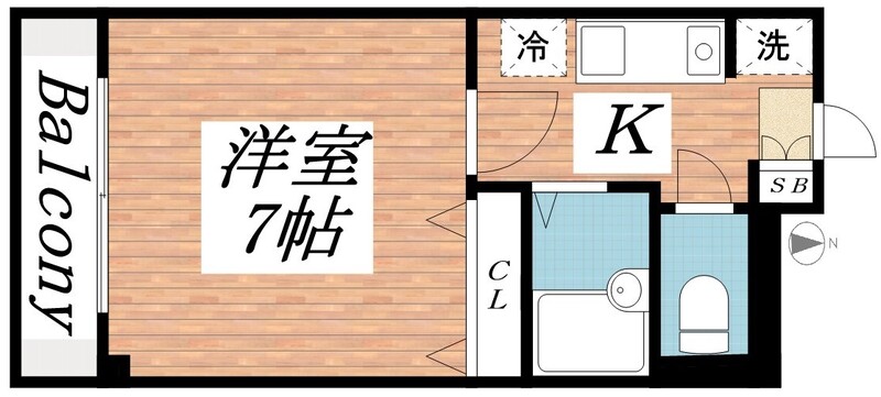 神戸市灘区岩屋北町(阪神本線西灘)のマンション賃貸物件 間取画像