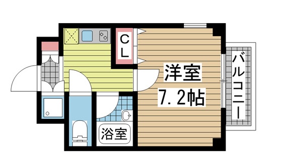 神戸市須磨区千守町(JR山陽本線須磨)のマンション賃貸物件 間取画像