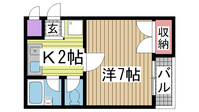 神戸市灘区大石南町(阪神本線大石)のマンション賃貸物件 間取画像