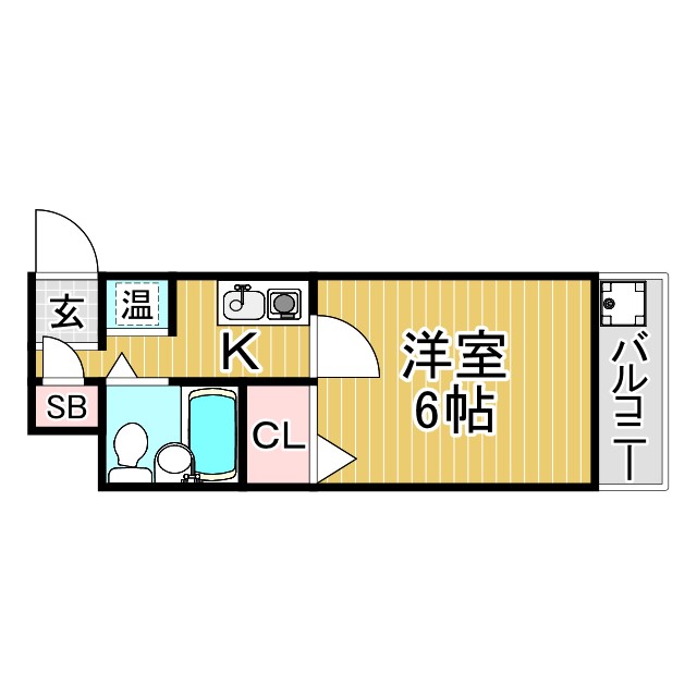 神戸市長田区久保町(JR山陽本線新長田)のマンション賃貸物件 間取画像