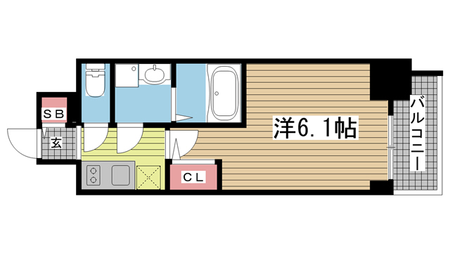 神戸市兵庫区西多聞通(JR東海道本線(近畿)神戸)のマンション賃貸物件 間取画像