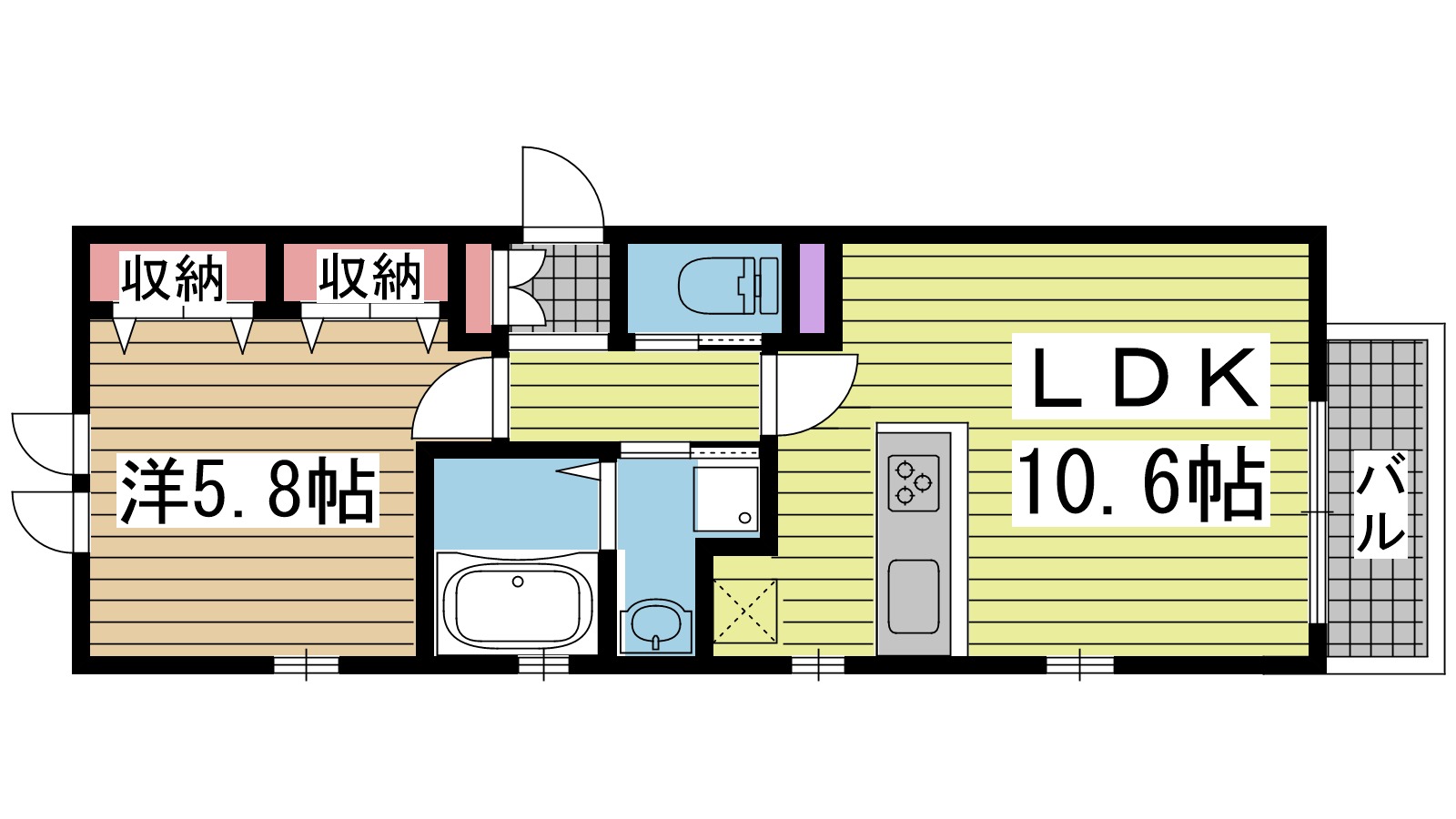 神戸市東灘区深江本町(阪神本線深江)のマンション賃貸物件 間取画像