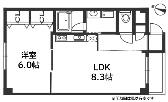 神戸市中央区下山手通(神戸高速線花隈)のマンション賃貸物件 間取画像