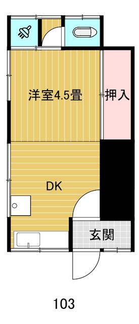 神戸市兵庫区清水町(神戸電鉄有馬線長田)のアパート賃貸物件 間取画像