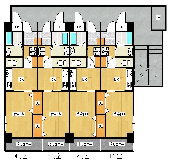 神戸市長田区東尻池町(JR山陽本線新長田)のマンション賃貸物件 間取画像
