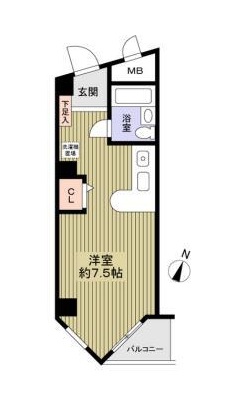 神戸市須磨区車(神戸市営地下鉄線妙法寺)のマンション賃貸物件 間取画像