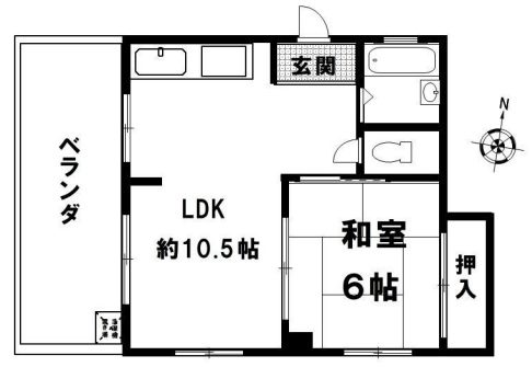 神戸市灘区千旦通(阪神本線大石)のマンション賃貸物件 間取画像