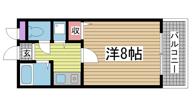神戸市灘区岩屋北町(JR東海道本線(近畿)灘)のマンション賃貸物件 間取画像