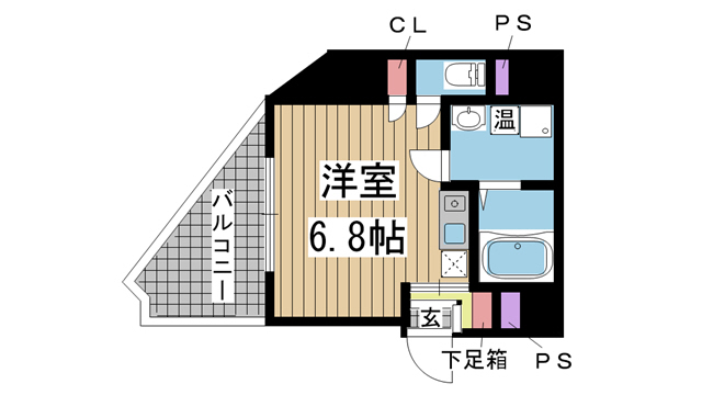 神戸市灘区岸地通(阪急神戸線王子公園)のマンション賃貸物件 間取画像