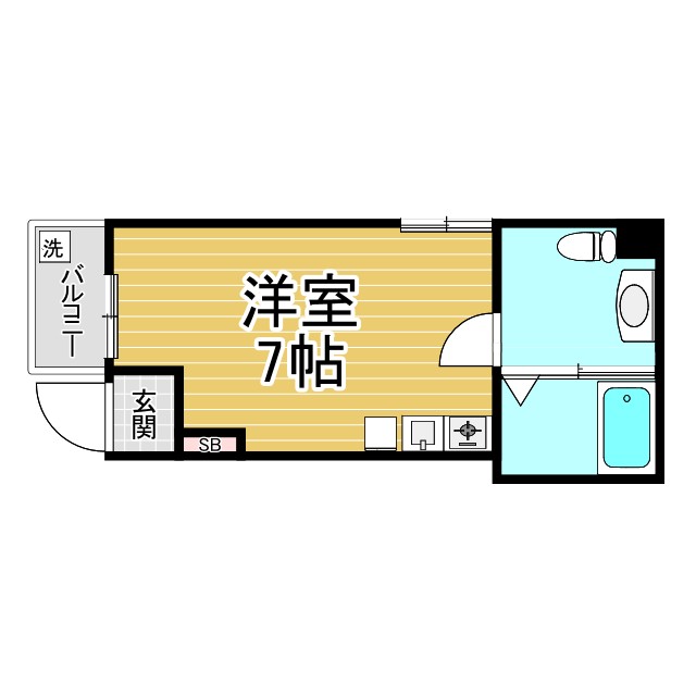 神戸市灘区王子町(JR東海道本線(近畿)灘)のマンション賃貸物件 間取画像