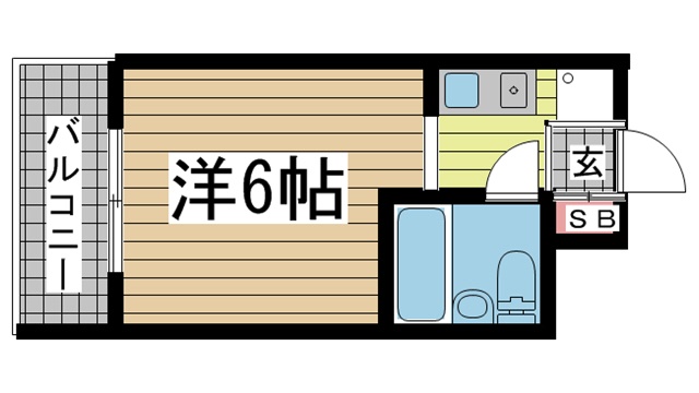 神戸市中央区御幸通(JR東海道本線(近畿)三ノ宮)のマンション賃貸物件 間取画像