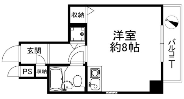神戸市灘区稗原町(JR東海道本線(近畿)六甲道)のマンション賃貸物件 間取画像