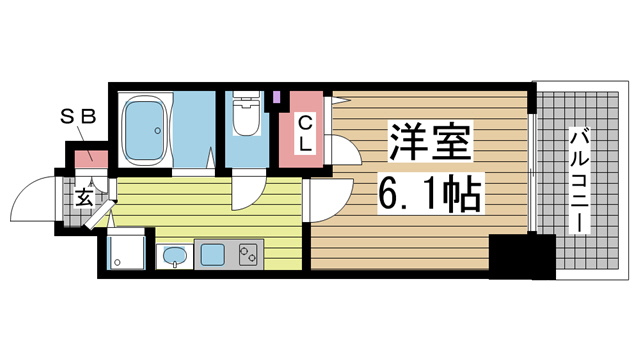 神戸市兵庫区中道通(JR東海道本線(近畿)神戸)のマンション賃貸物件 間取画像