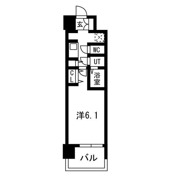 神戸市兵庫区新開地(神戸高速線新開地)のマンション賃貸物件 間取画像