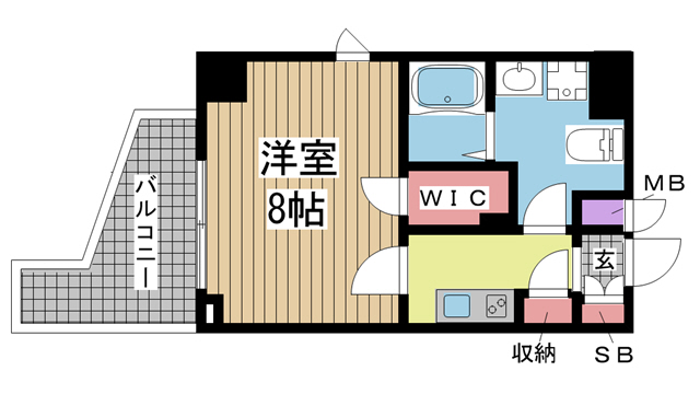 神戸市灘区城内通(JR東海道本線(近畿)灘)のマンション賃貸物件 間取画像
