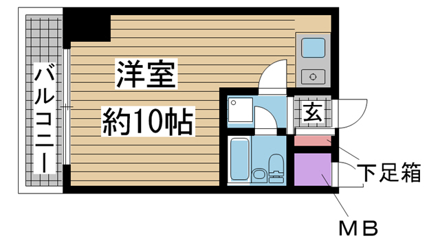 神戸市中央区御幸通(JR東海道本線(近畿)三ノ宮)のマンション賃貸物件 間取画像