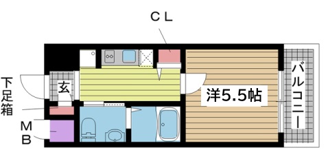 神戸市兵庫区駅南通(JR山陽本線兵庫)のマンション賃貸物件 間取画像