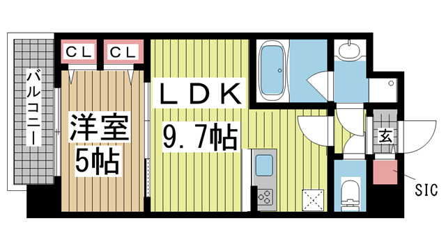 神戸市灘区倉石通(阪急神戸線王子公園)のマンション賃貸物件 間取画像
