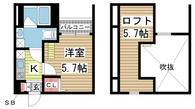 神戸市長田区苅藻通(JR山陽本線新長田)のアパート賃貸物件 間取画像