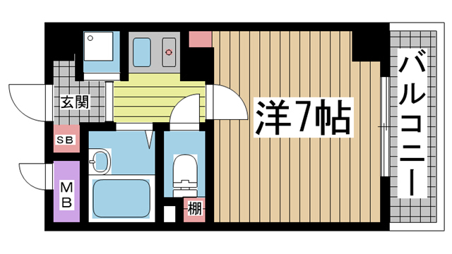 神戸市中央区楠町(JR東海道本線(近畿)神戸)のマンション賃貸物件 間取画像