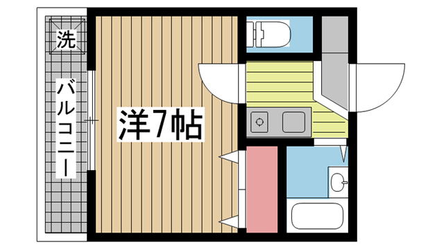 神戸市中央区八雲通(JR東海道本線(近畿)三ノ宮)のマンション賃貸物件 間取画像