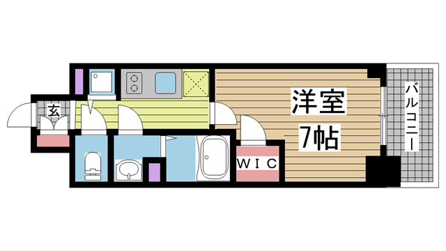 神戸市中央区中町通(JR東海道本線(近畿)神戸)のマンション賃貸物件 間取画像