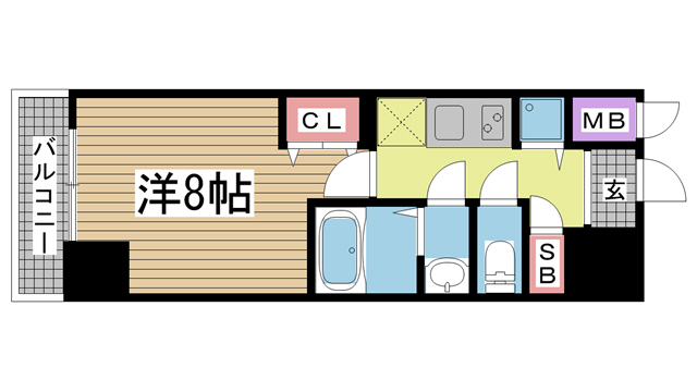 神戸市中央区磯上通(JR東海道本線(近畿)三ノ宮)のマンション賃貸物件 間取画像