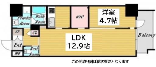 神戸市中央区磯上通(JR東海道本線(近畿)三ノ宮)のマンション賃貸物件 間取画像