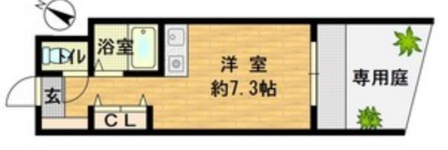 神戸市灘区篠原中町(JR東海道本線(近畿)六甲道)のマンション賃貸物件 間取画像