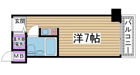 神戸市中央区元町通(JR東海道本線(近畿)元町)のマンション賃貸物件 間取画像